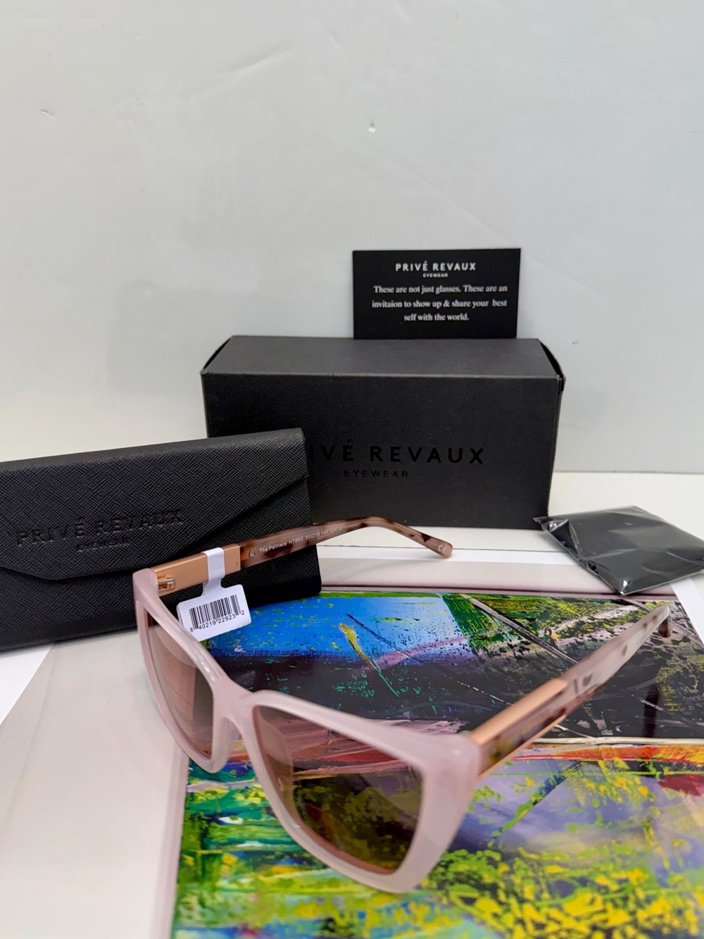 Privé Revaux Women’s Pink Cat-Eye Sunglasses The Palmera Pink Havana